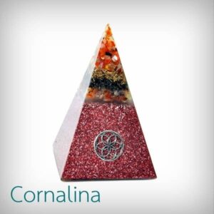 Pirámide Orgonita / Radionita Nubia Ultra con Gemas Grande