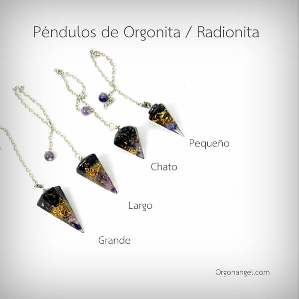 Orgonita Péndulo Largo con Gemas