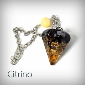 Orgonita / Radionita Péndulo Chato con Gemas