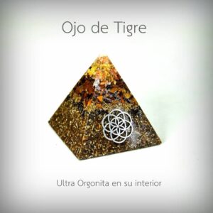 Pirámide Orgonita / Radionita Pequeña de 6 cm. Base