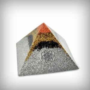 Pirámide Orgonita Áurea 4 Metales Grande