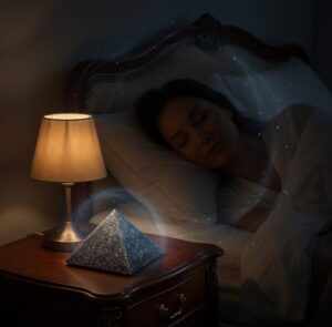 Mesita de noche con orgonita